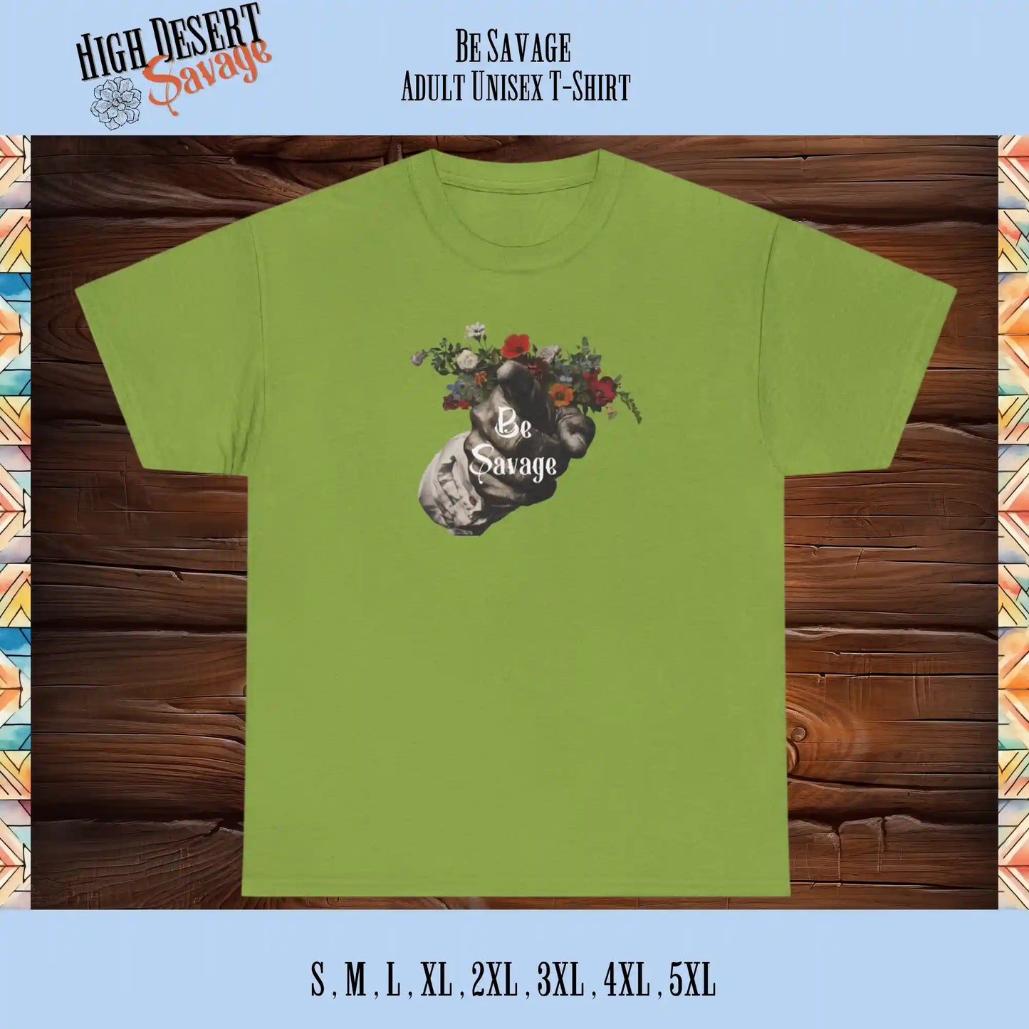 Floral Be Savage Graphic tee in kiwi