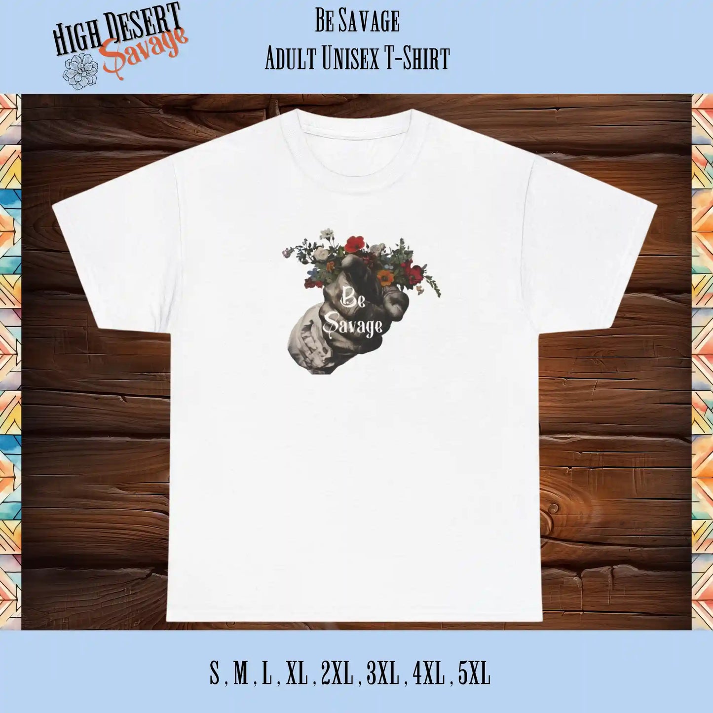 Floral Be Savage Graphic tee in white