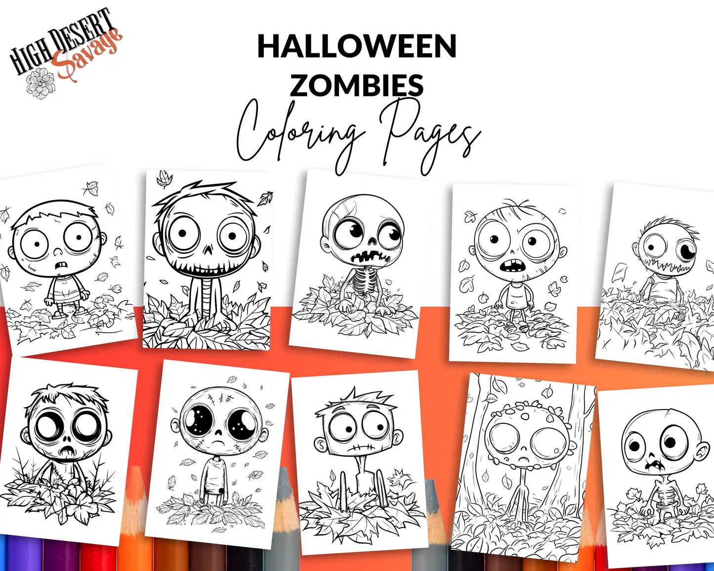 Halloween Zombie Coloring Pages Download