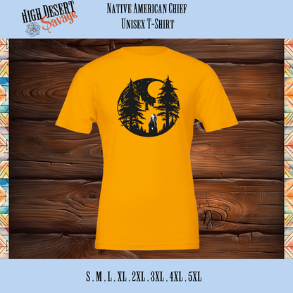 Gold Native American Chief Unisex TShirt