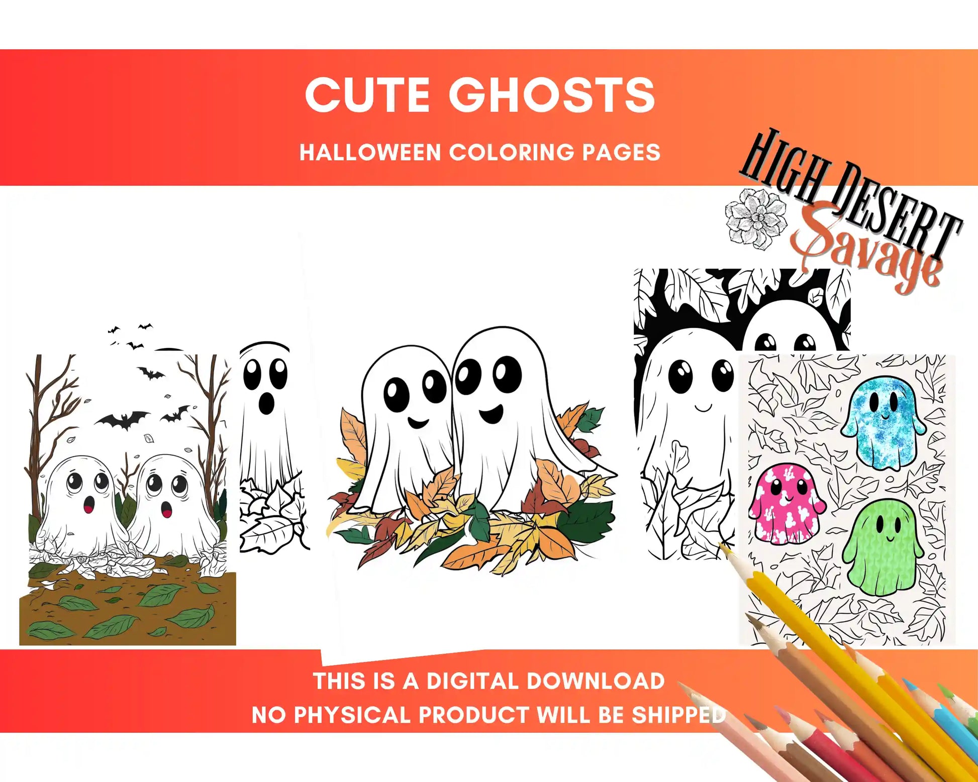 High Desert Savage Ghost Coloring Sheets Download - 10