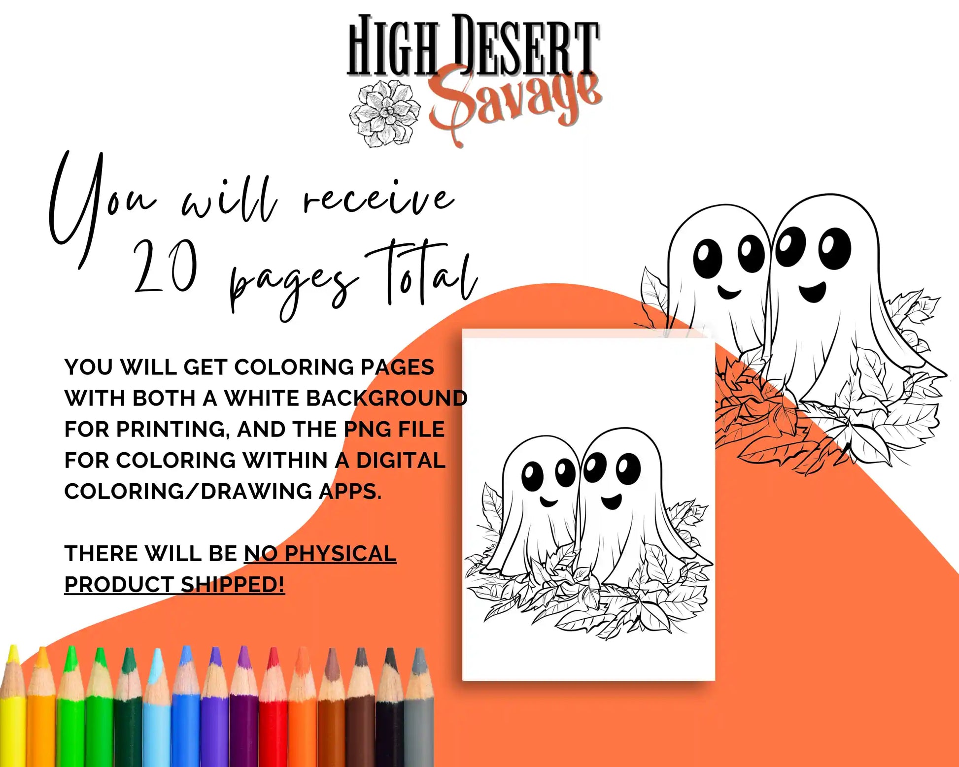 High Desert Savage Ghost Coloring Sheets Download - 10