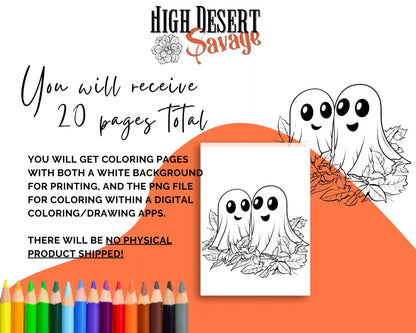 High Desert Savage Ghost Coloring Sheets Download - 10