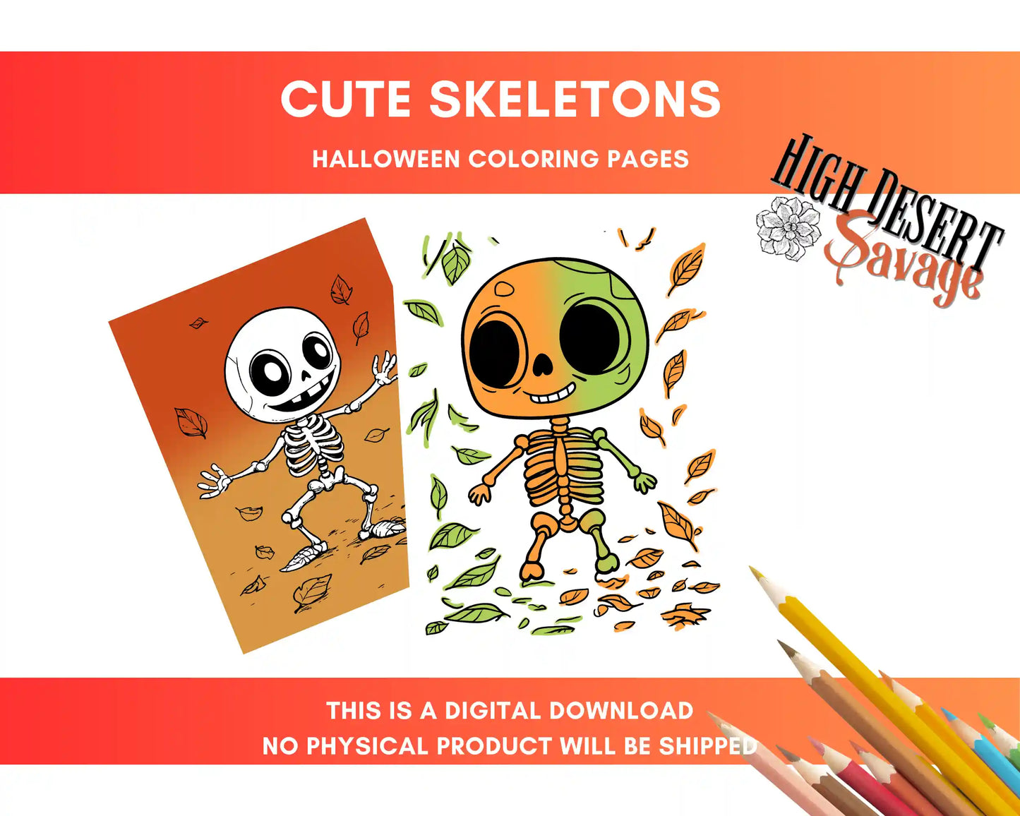 High Desert Savage Skeleton Coloring Sheets Download Images