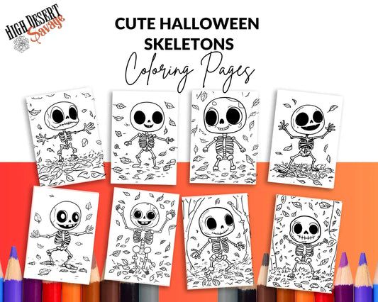 High Desert Savage Skeleton Coloring Sheets Download Images