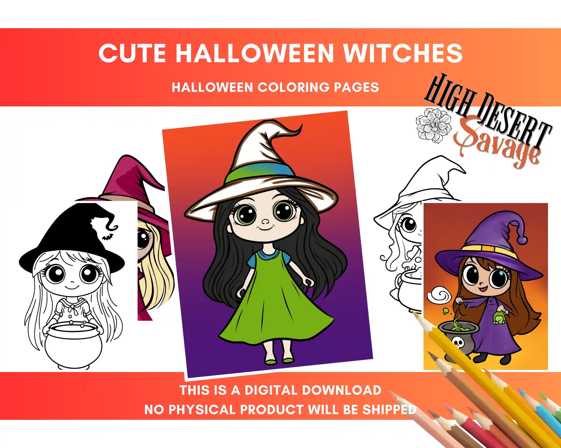 High Desert Savage Witches Coloring Sheets Download Images