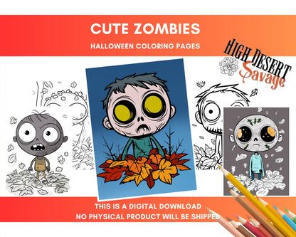 Halloween Zombie Coloring Pages Download