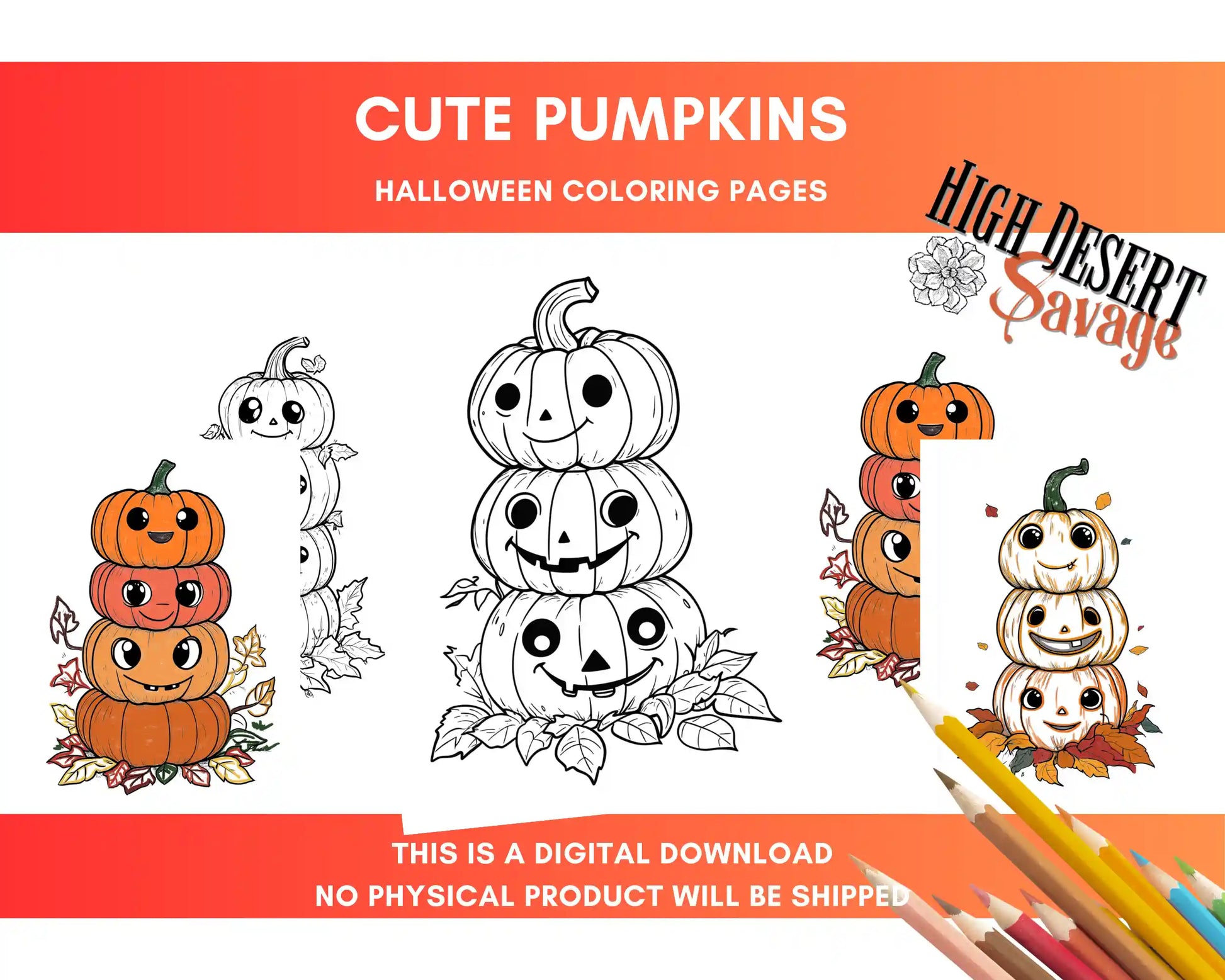 High Desert Savage Pumpkins Coloring Sheets Download Images