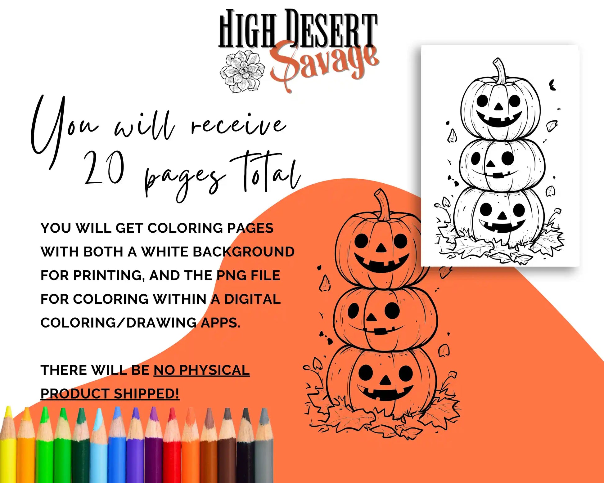 High Desert Savage Pumpkins Coloring Sheets Download Images