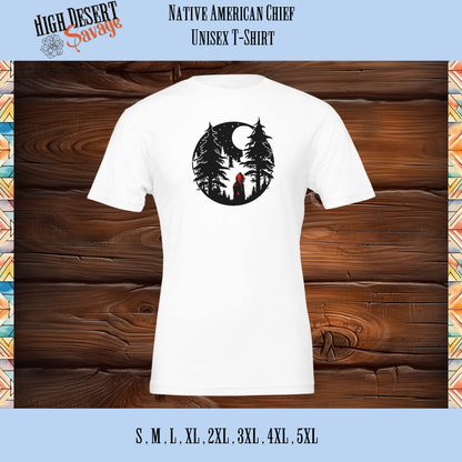 Native American Chief Unisex Tshirts in White